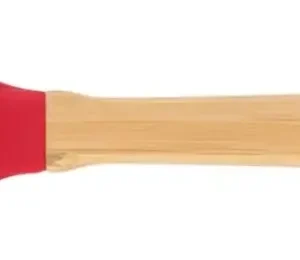 Garfo De Mesa Para Massa Macarrão Silicone E Bamboo Mor Vermelho