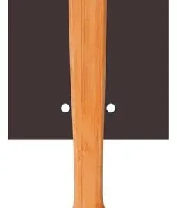 Espátula Reta Silicone E Bamboo Preta - Mor